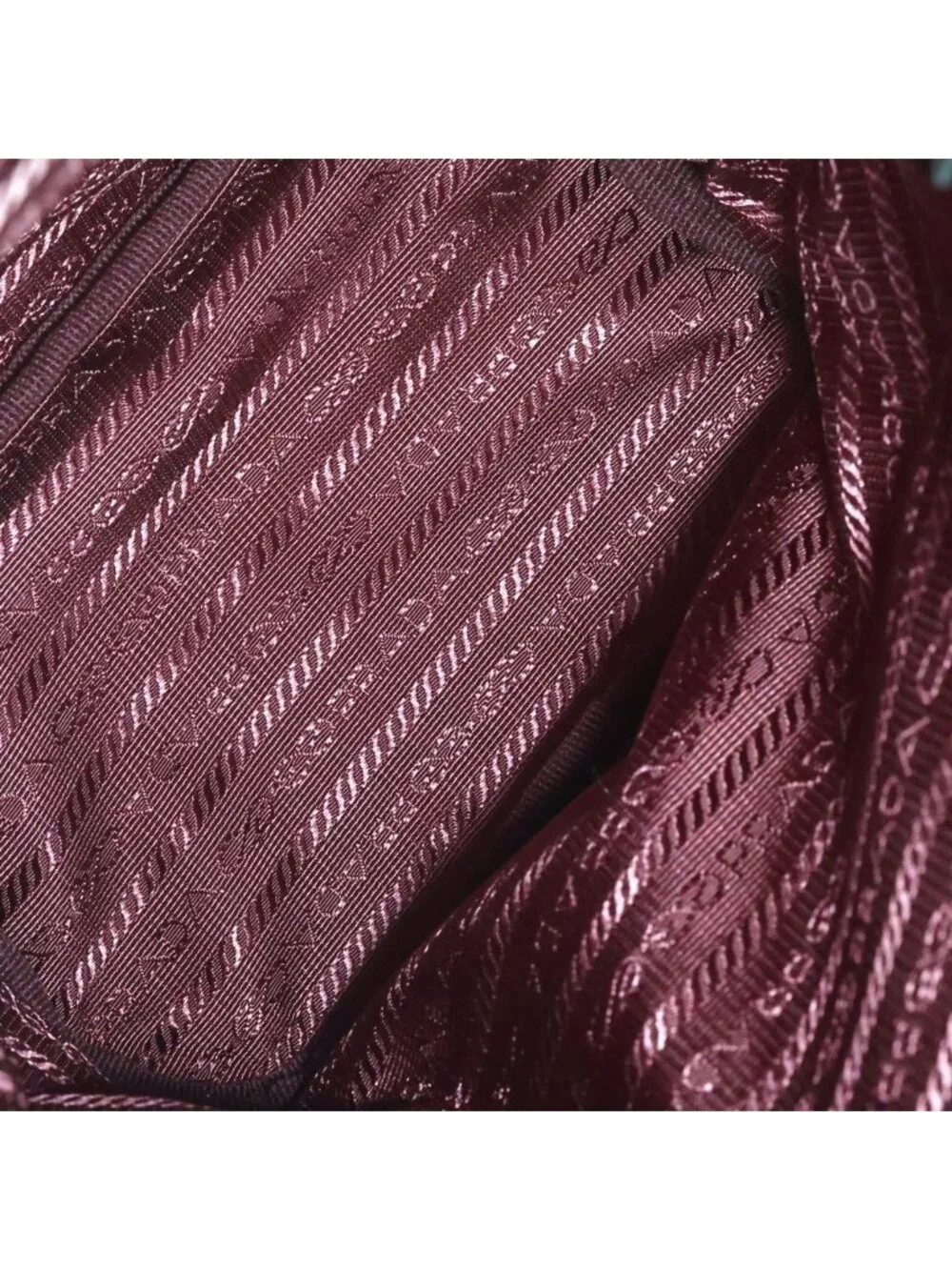 Prada Re-Nylon Triangle Logo Drawstring Pouch Mini Bag Bordeaux Wine